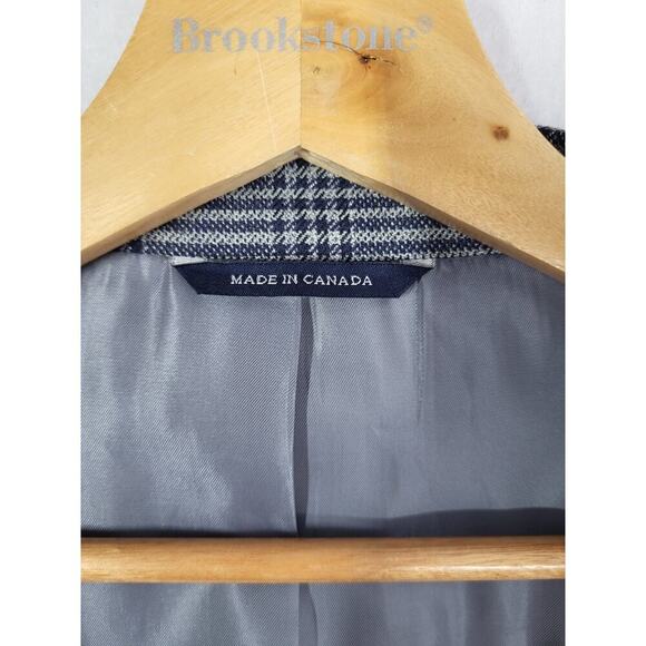 Vintage Ralph Lauren Blue Label Men’s 42L Silk Wool Gray Plaid Sport Coat Long - Picture 10 of 13